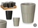 Vaso de café con leche surtido en gris y negro, 300 ml de estilo