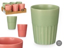 Vaso de café con leche surtido en rosa y menta, 300 ml de estilo