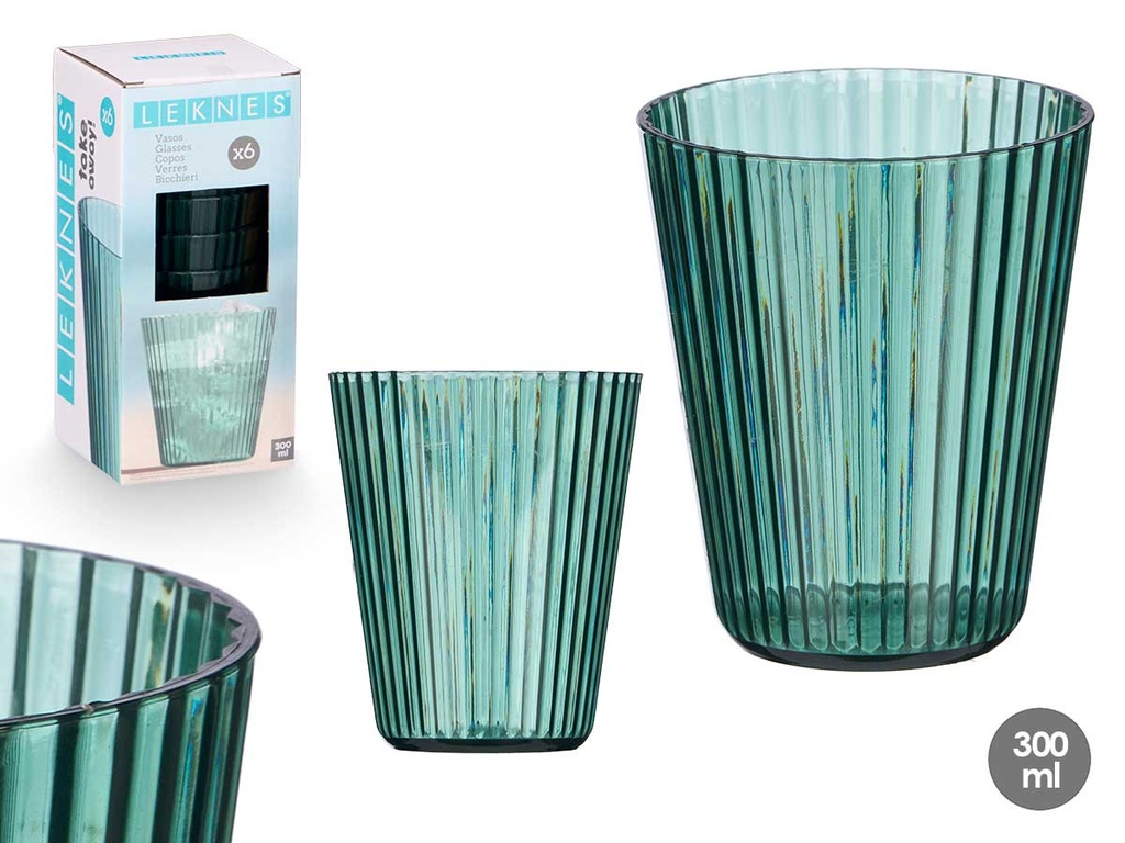 Vaso rayas verde 300 ml: Elegante y colorido para tu hogar