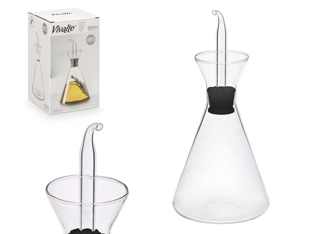 Aceitera cónica 500ml: Diseñada para una fácil dosificación y estilo