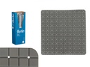Alfombra baño antideslizante en cuadros gris, estilo y seguridad