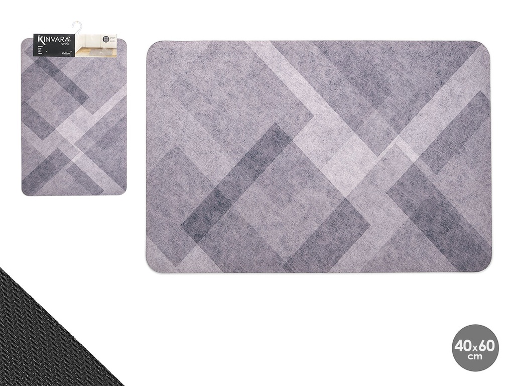 Alfombra cocina rombos gris: Diseño moderno y comodidad asegurada