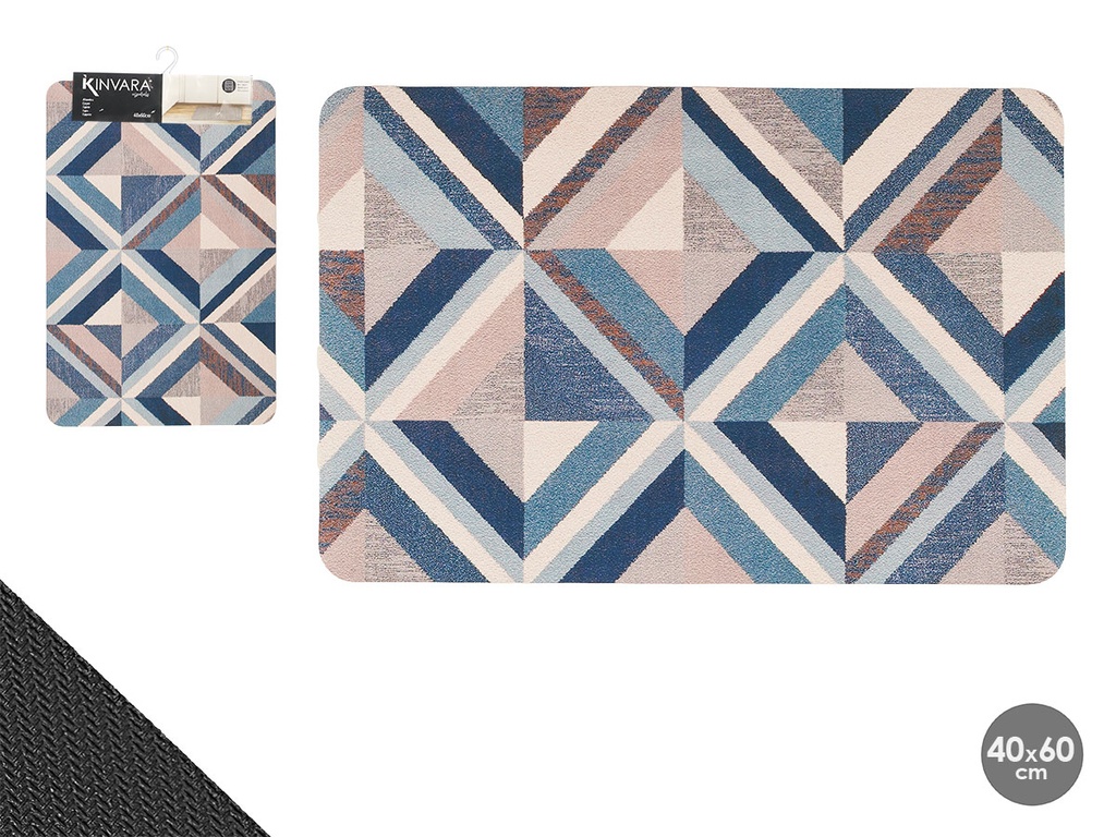 Alfombra cocina triangulos azul: estilo y confort para tu hogar