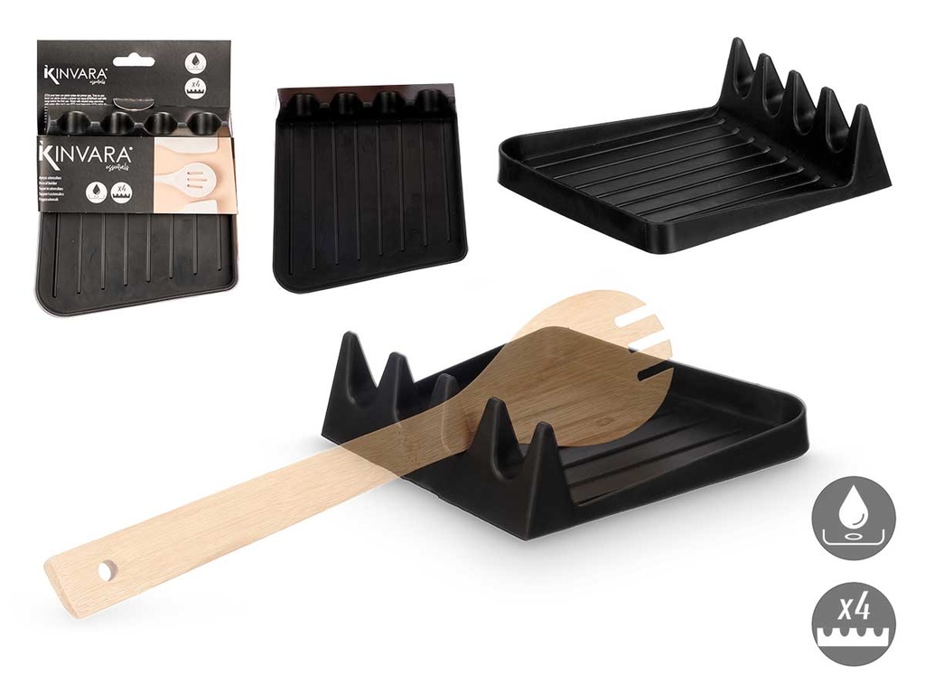 Apoya utensilios negro: Organiza tu cocina con estilo y eficiencia