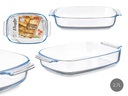 Bandeja borosilicato rectangular con asas, 2700ml de capacidad ideal