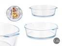 Bandeja borosilicato redonda con asas, ideal para tus recetas