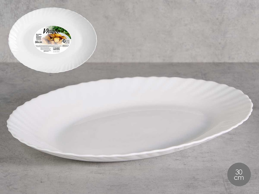 Bandeja clásica opal 30cm: Elegancia y versatilidad para tu mesa