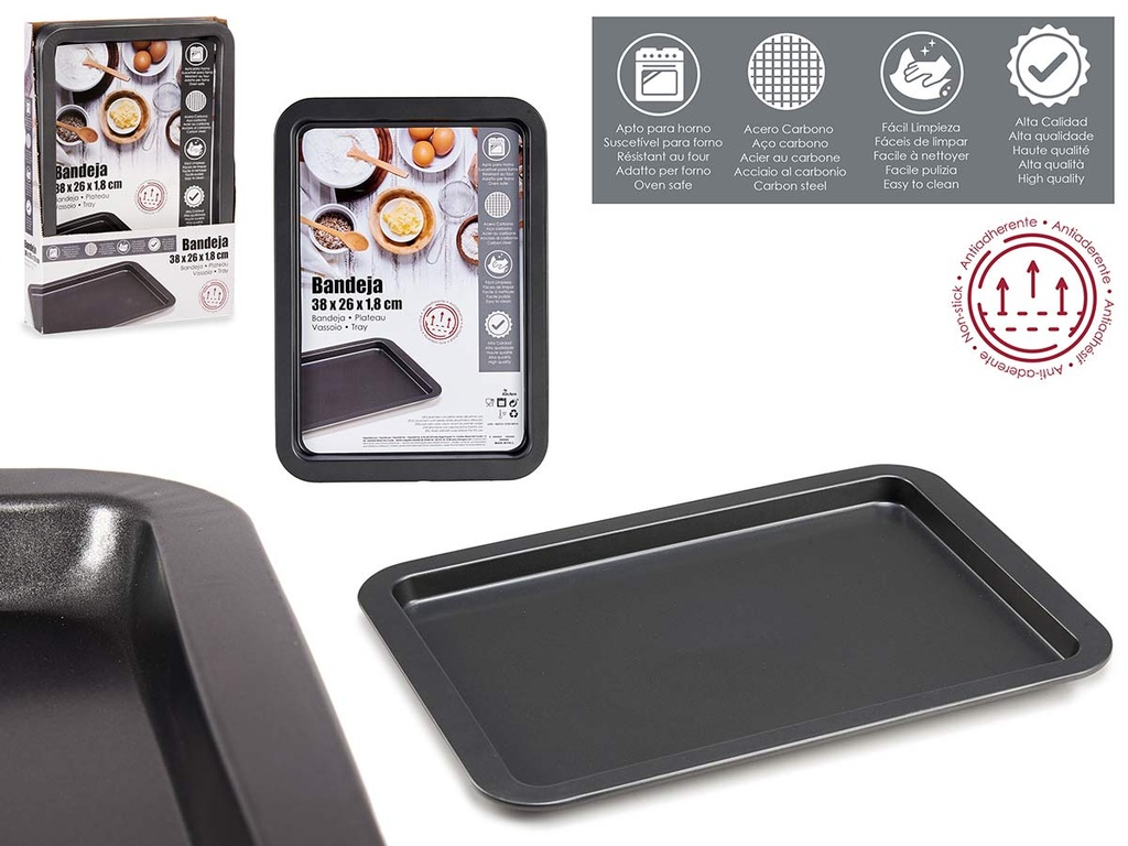 Bandeja rectangular metal 38cm: Ideal para servir y decorar tu hogar