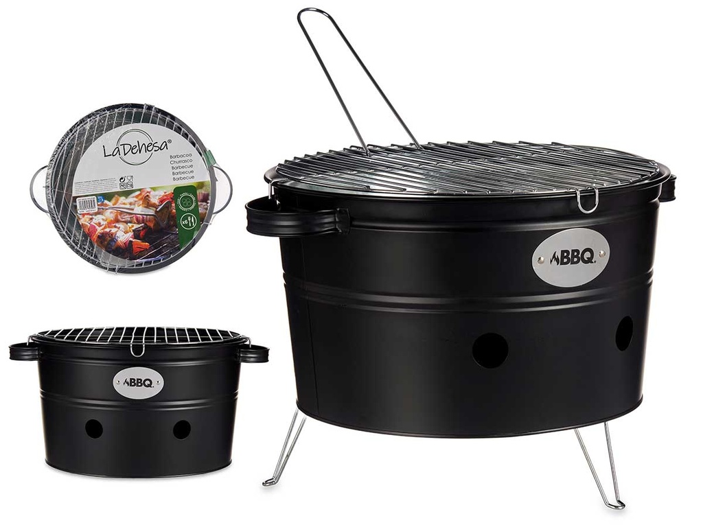 Barbacoa portátil cubo negra: ideal para tus comidas al aire libre