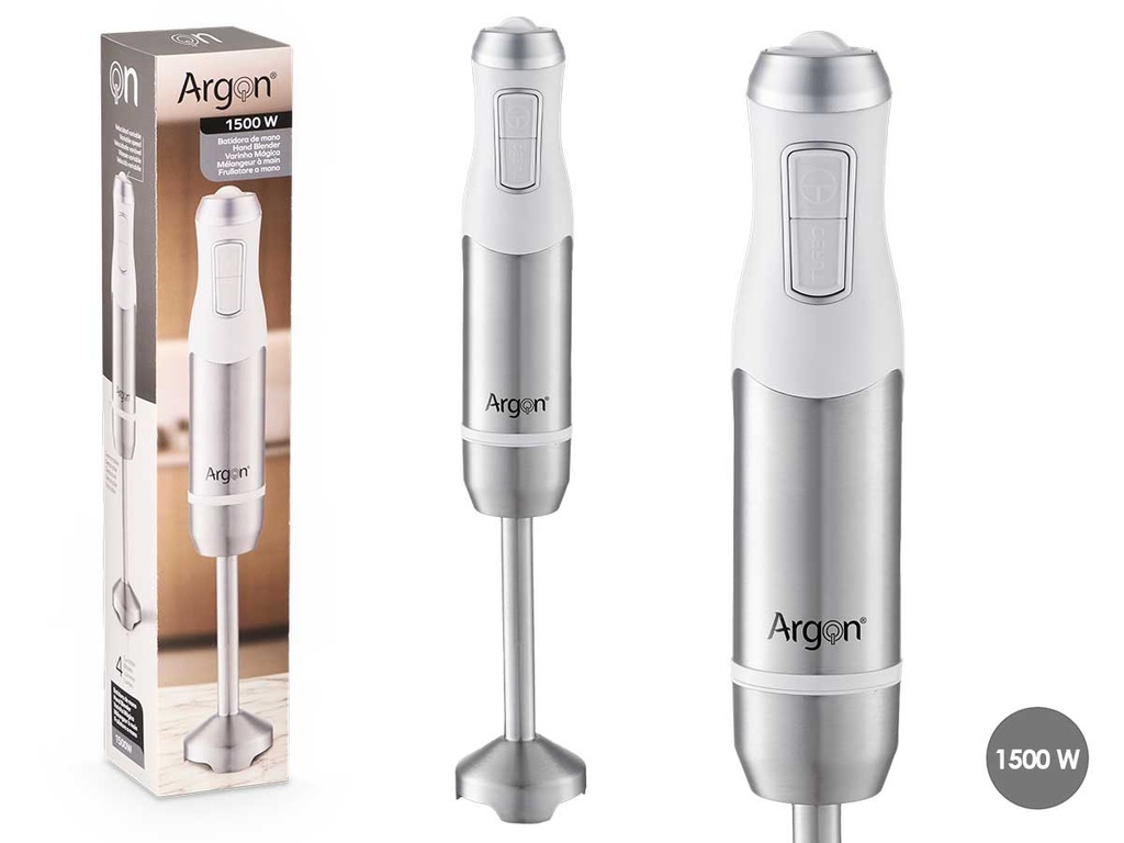 Batidora acero blanca 1500W: potencia y elegancia para tu cocina
