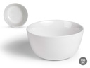 Bol de porcelana blanca redonda de 720ml para una mesa elegante