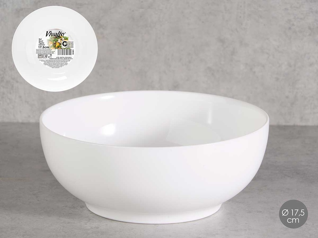 Bol redondo opal de 17,5 cm: Elegancia y versatilidad en tu mesa