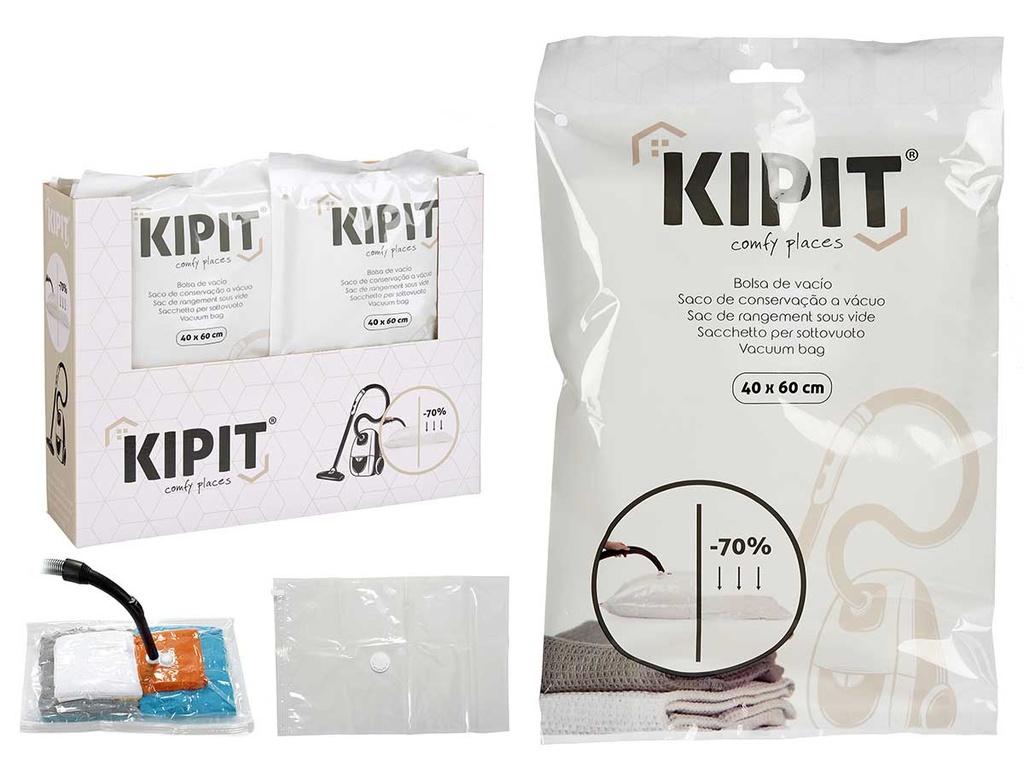 Bolsa de vacío transparente, ideal para organizar y proteger prendas