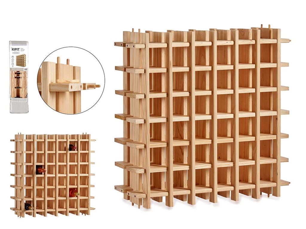 Botellero de madera 36 huecos: elegancia y funcionalidad para tu hogar