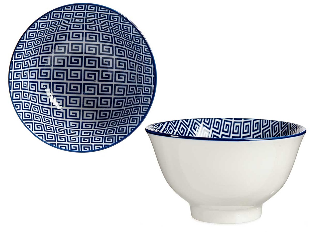 Bowl 16cm Geométrico Azul: Elegancia y Estilo en tu Mesa