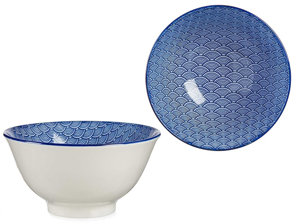 Bowl 16cm Onda Japonesa Azul: Elegancia y Estilo en tu Mesa