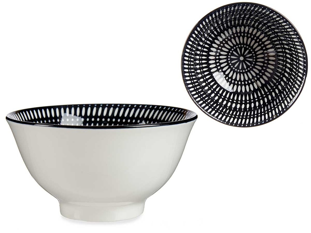 Bowl 16cm círculo étnico negro: Elegancia y funcionalidad en tu mesa
