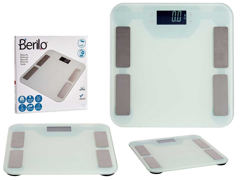 Báscula digital baño 180kg blanca: precisión y diseño elegante
