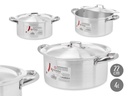 Cacerola de aluminio 22 cm, 4 L: resistencia y cocción uniforme