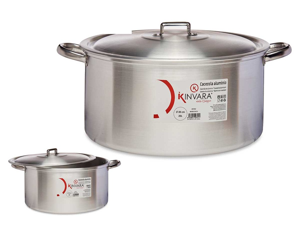Cacerola de aluminio 38 cm: Gran capacidad y calidad superior