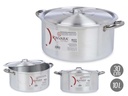 Cacerola de aluminio ligera y resistente para cocinar con 10L