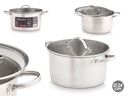 Cacerola inducción tapa cristal 24 cm: Cocina saludable y fácil