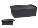 Caja de plástico con tapa 14L antracita: perfecta para organizar