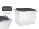 Caja doble tapa abatible 48L antracita: espacio y estilo asegurados