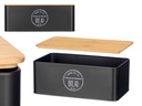 Caja pan tapa bambú negra: frescura y estilo en tu cocina