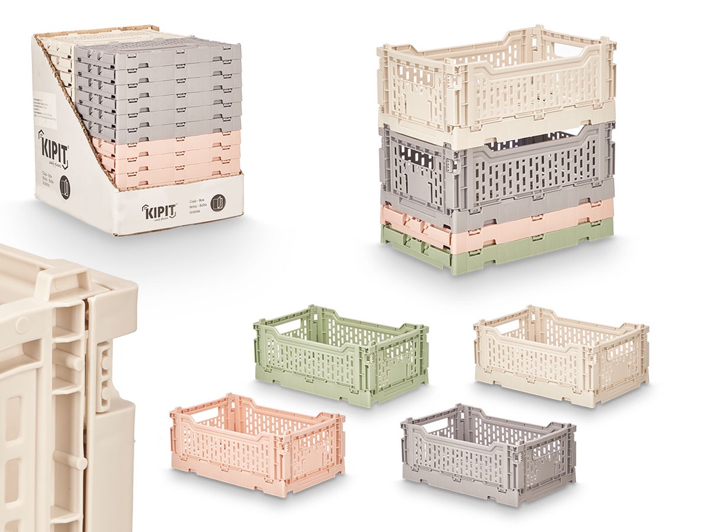 Caja plegable multiuso 4L surtido en 4 colores para organizar