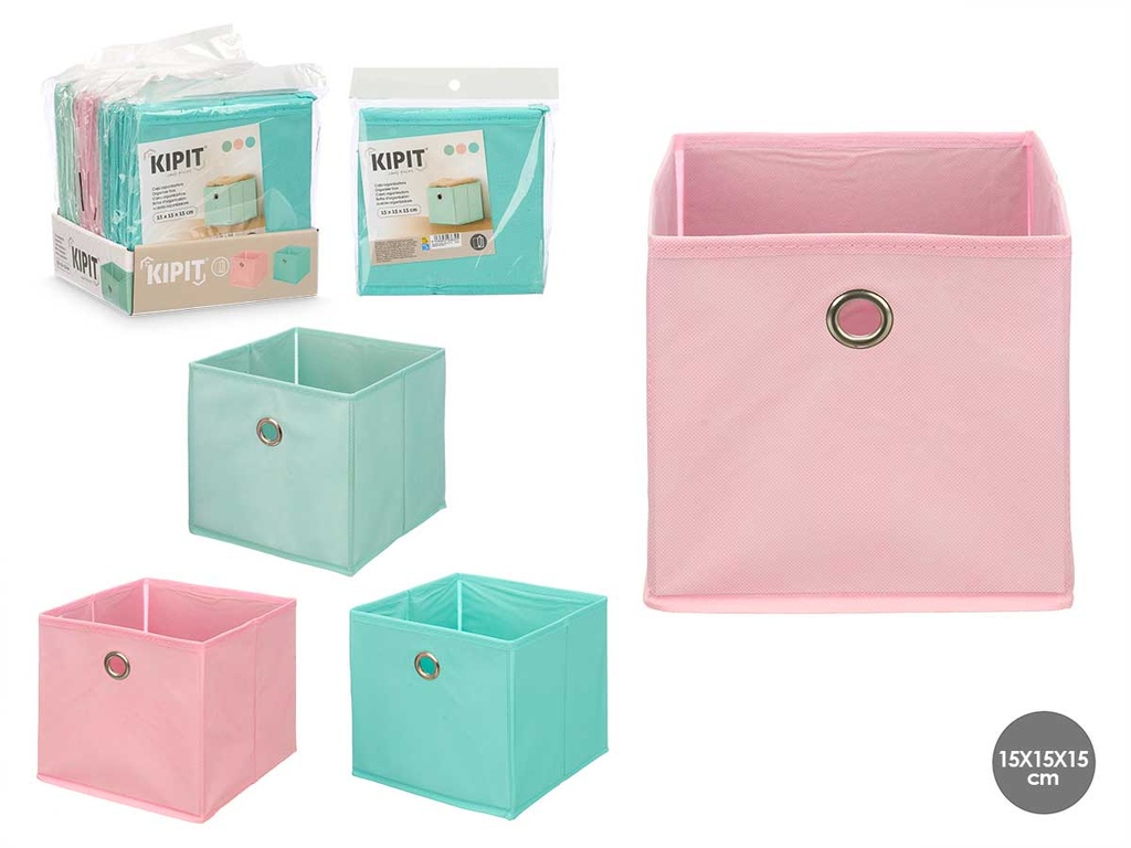 Caja plegable organizadora 15x15 cm surtida, ordena con estilo
