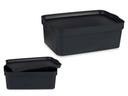 Caja plástica con tapa 6L antracita: Organiza tu espacio fácilmente