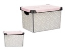 Caja plástico 22L Vibes con asa, ideal para organizar con estilo