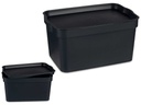 Caja plástico con tapa 2,3L antracita: Organiza con estilo y robustez