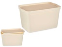 Caja plástico con tapa 24L en crema: Ordena y organiza tu espacio