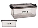 Caja plástico ordenación antracita 22L: organiza con estilo y espacio