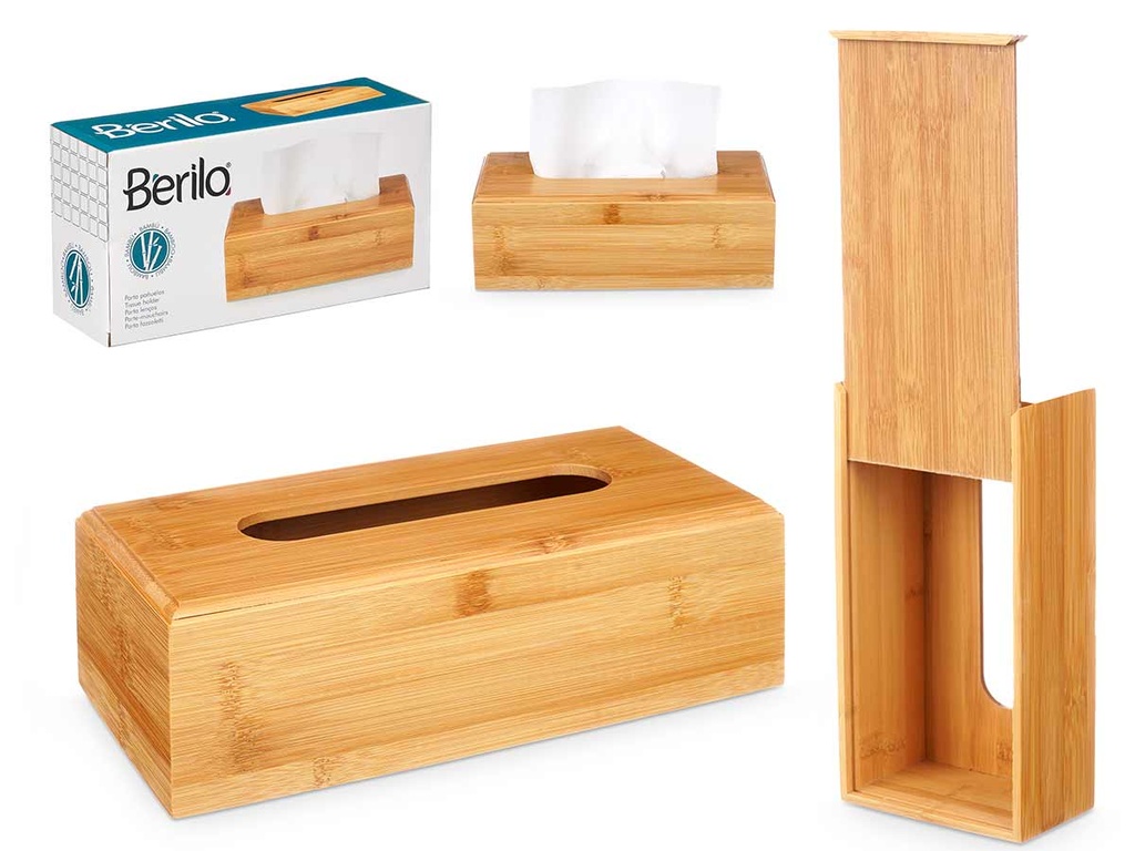 Caja portapañuelos de bambú: Estilo natural y funcionalidad