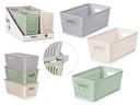 Caja soporte extensible pequeña surtida en 3 colores para organizar