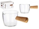 Cazo 100ml de cristal borosilicato con mango de madera elegante