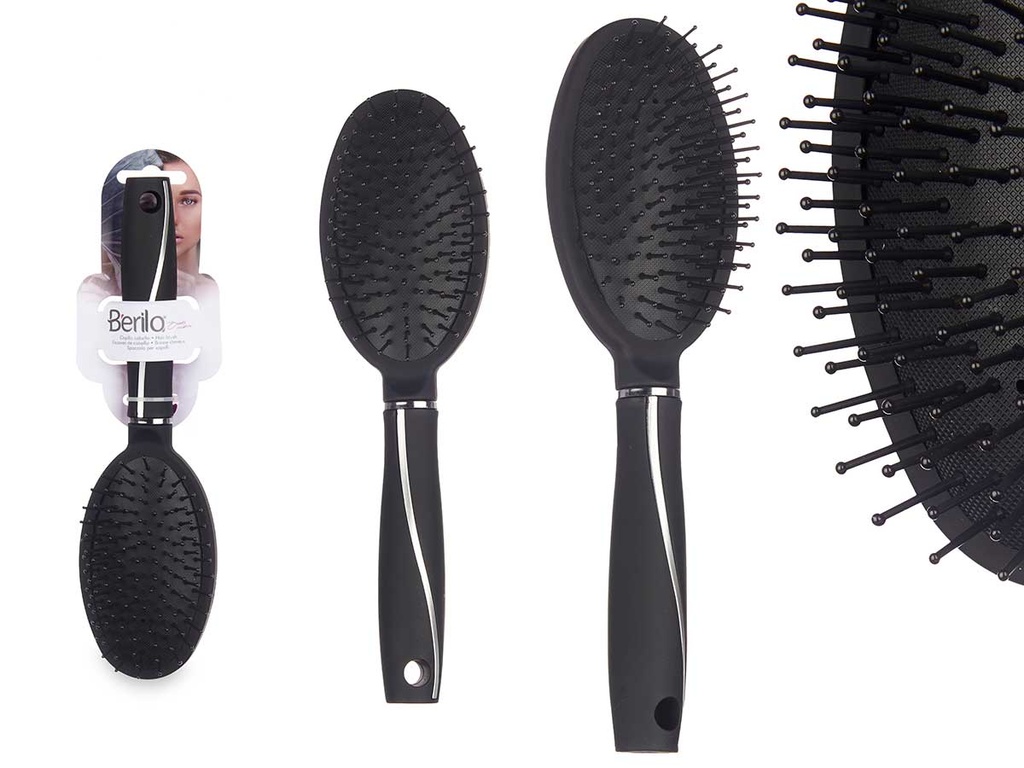 Cepillo cabello negro siliconado: Suavidad y brillo para tu pelo