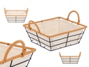 Cesta asas metal cuadrada: Estilo moderno y organización ideal
