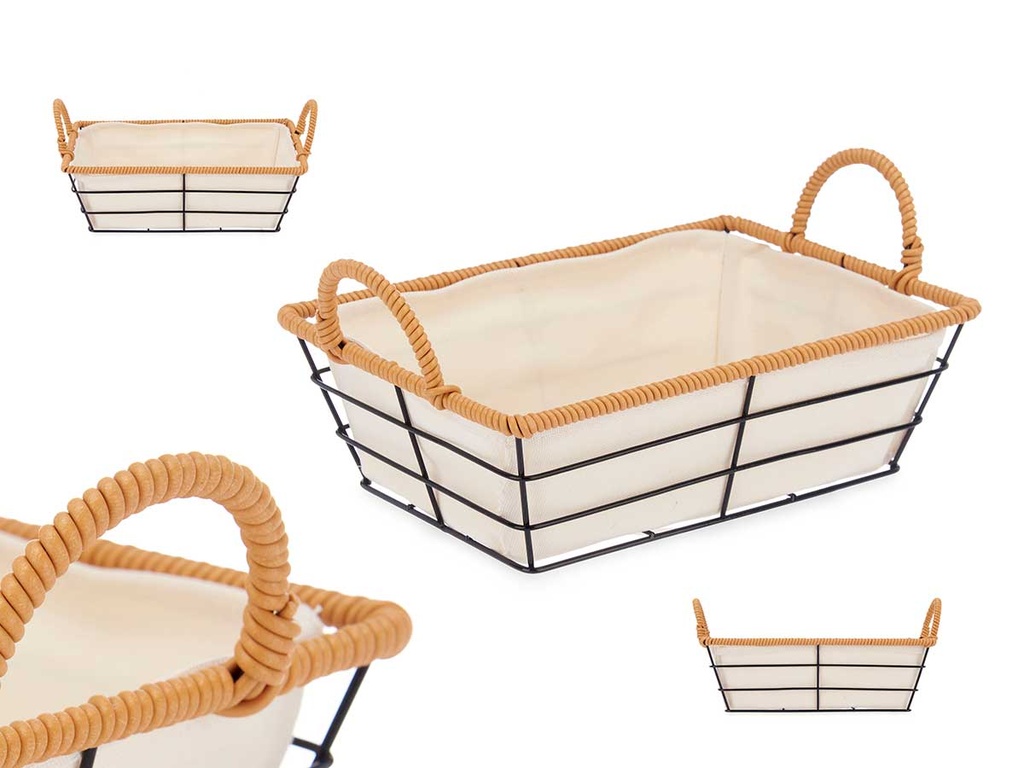 Cesta asas metal rectangular: Organiza con estilo y durabilidad