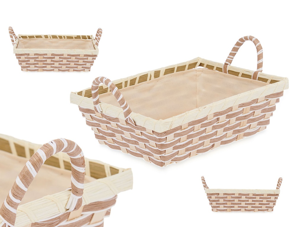 Cesta asas trenzado rectangular: Estilo y organización en tu hogar
