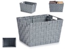 Cesta tela cónica con asas grandes gris, ¡organiza tu hogar!