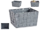 Cesta tela cónica rectángulo pequeña gris: estilo y organización