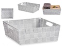 Cesta tela rect 23 cm blanco: organización elegante y funcional