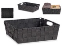Cesta tela rect 23cm negro: estilo y organización para tu hogar