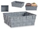 Cesta tela rect sin asas 24cm gris: organizador elegante y práctico