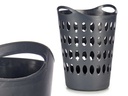 Cesto plástico 50L con asas antracita, ideal para organizar tu hogar