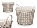 Cesto redondo asas bajo gris: Elegancia y funcionalidad para tu hogar